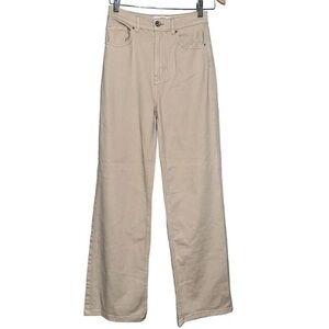 Arden Women’s Size 01 Cream Natural Denim 90’s High Rise Wide Flare Leg Jeans